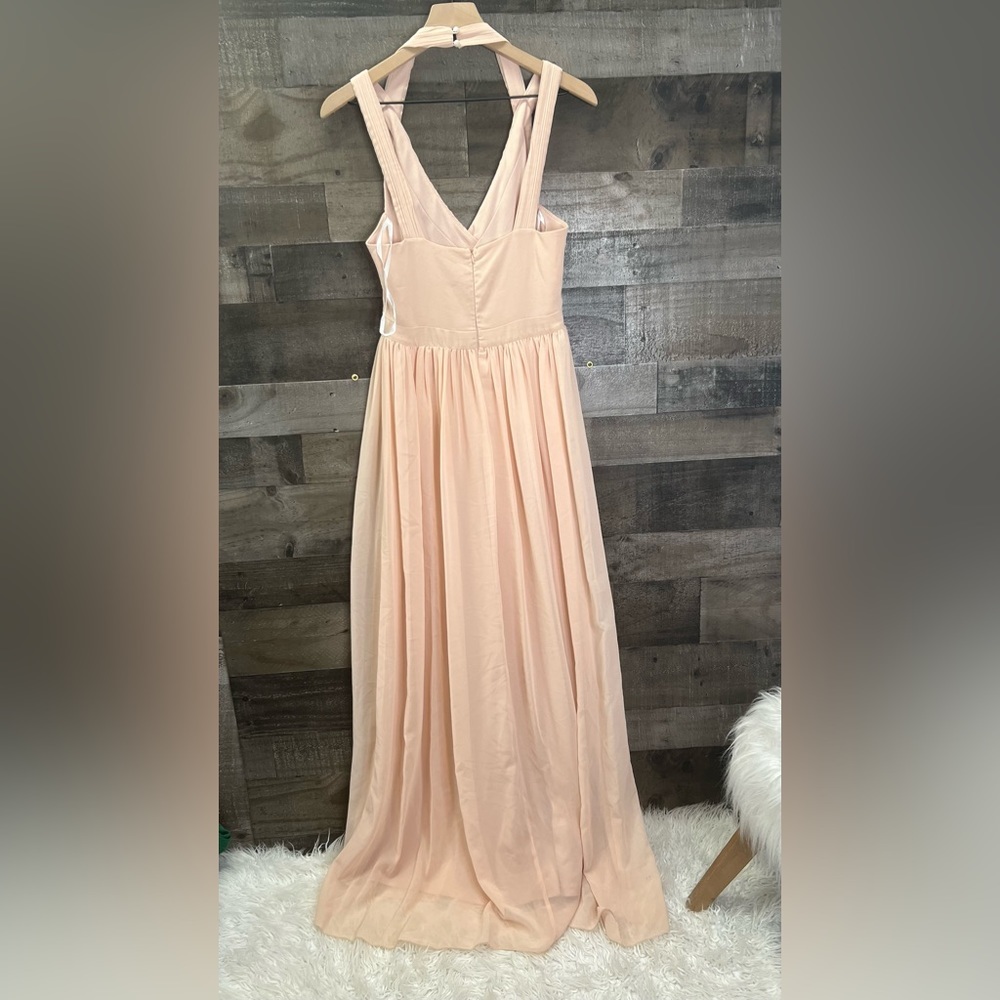 Lulu’s Exclusive Strike a Minerva Peach Maxi Dress - Picture 3 of 10